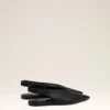 Black Lamb Leather Pointed Toe Slingbacks Black Lamb Leather Pointed Toe Slingbacks