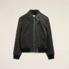 Black Lamb Leather Zipped Jacket Black Lamb Leather Zipped Jacket