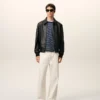 Black Lamb Leather Zipped Jacket Black Lamb Leather Zipped Jacket