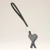 Black Leather Ami De Coeur Keyring
