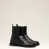 Black Leather Anatomical Toe Chelsea Boots