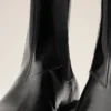 Black Leather Anatomical Toe Chelsea Boots