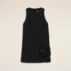 Black New Wool Belted Mini Dress Black New Wool Belted Mini Dress