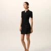 Black New Wool Big Buckle Belted Mini Skirt