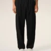 Black New Wool Elasticated Waist Trousers Black New Wool Elasticated Waist Trousers