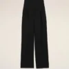 Black New Wool High Waist Wide Trousers Black New Wool High Waist Wide Trousers
