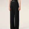 Black New Wool High Waist Wide Trousers Black New Wool High Waist Wide Trousers