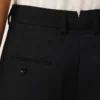 Black New Wool Low Waist Wide Bermuda Shorts Black New Wool Low Waist Wide Bermuda Shorts