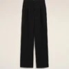 Black New Wool Low Waist Wide Trousers Black New Wool Low Waist Wide Trousers