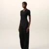 Black New Wool Low Waist Wide Trousers Black New Wool Low Waist Wide Trousers