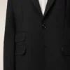 Black New Wool Single Breasted Boxy Jacket