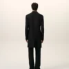 Black New Wool Straight Simple Breasted Coat Black New Wool Straight Simple Breasted Coat