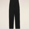 Black New Wool Wrapped Belted Trousers