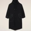 Black Nylon Long Parka Black Nylon Long Parka