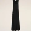 Black Satin Maxi Tank Dress