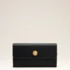 Black Smooth Leather Carrousel Continental Wallet