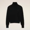 Black Wool Ami De Coeur Turtle Neck Sweater