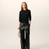 Black Wool Crewneck Ami De Coeur Cardigan