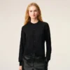 Black Wool Crewneck Ami De Coeur Cardigan