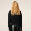 Black Wool Crewneck Ami De Coeur Cardigan