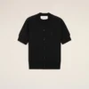Black Wool Short Sleeves Ami De Coeur Cardigan