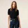 Black Wool Short Sleeves Ami De Coeur Cardigan