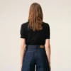 Black Wool Short Sleeves Ami De Coeur Cardigan