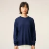 Bleu Thin Wool Crewneck Ami De Coeur Sweater