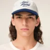 Blue and White Bicolor Cotton Ami Paris Cap