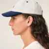 Blue and White Bicolor Cotton Ami Paris Cap