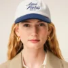 Blue and White Bicolor Cotton Ami Paris Cap