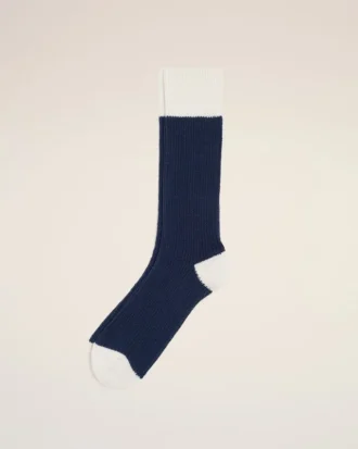 Blue and White Cotton Socks