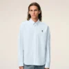 Blue Cotton Ami De Coeur Oxford Shirt Blue Cotton Ami De Coeur Oxford Shirt