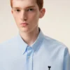 Blue Cotton Ami De Coeur Oxford Shirt Blue Cotton Ami De Coeur Oxford Shirt