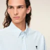 Blue Cotton Ami De Coeur Oxford Shirt Blue Cotton Ami De Coeur Oxford Shirt