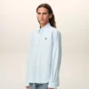 Blue Cotton Ami De Coeur Oxford Shirt Blue Cotton Ami De Coeur Oxford Shirt