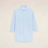 Blue Cotton Ami De Coeur Wide Shirt Dress