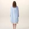 Blue Cotton Ami De Coeur Wide Shirt Dress