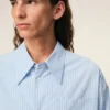 Blue Cotton Ami De Coeur Wide Shirt Dress