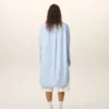 Blue Cotton Ami De Coeur Wide Shirt Dress