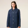 Blue Cotton Ami De Coeur Worker Overshirt