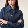Blue Cotton Ami De Coeur Worker Overshirt