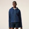 Blue Cotton Ami De Coeur Zipped Hoodie