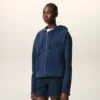 Blue Cotton Ami De Coeur Zipped Hoodie