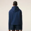 Blue Cotton Ami De Coeur Zipped Hoodie