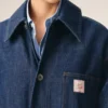 Blue Cotton Ami Paris Heritage Label Worker Jacket