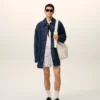 Blue Cotton Ami Paris Heritage Label Worker Jacket
