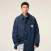 Blue Cotton Ami Paris Heritage Label Worker Jacket