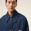 Blue Cotton Ami Paris Heritage Label Worker Jacket