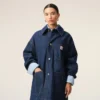 Blue Cotton Ami Paris Heritage Label Worker Jacket